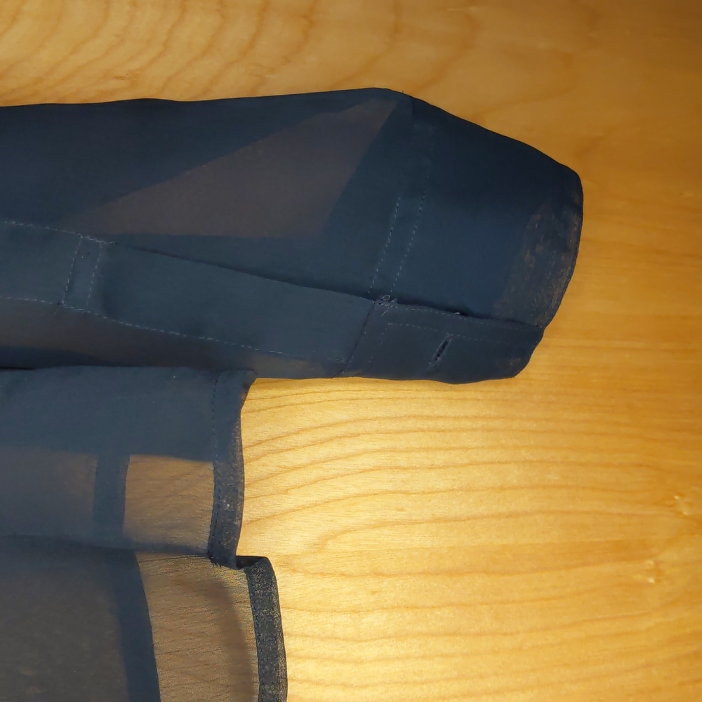 Express Sheer Button Down Blouse - image 3